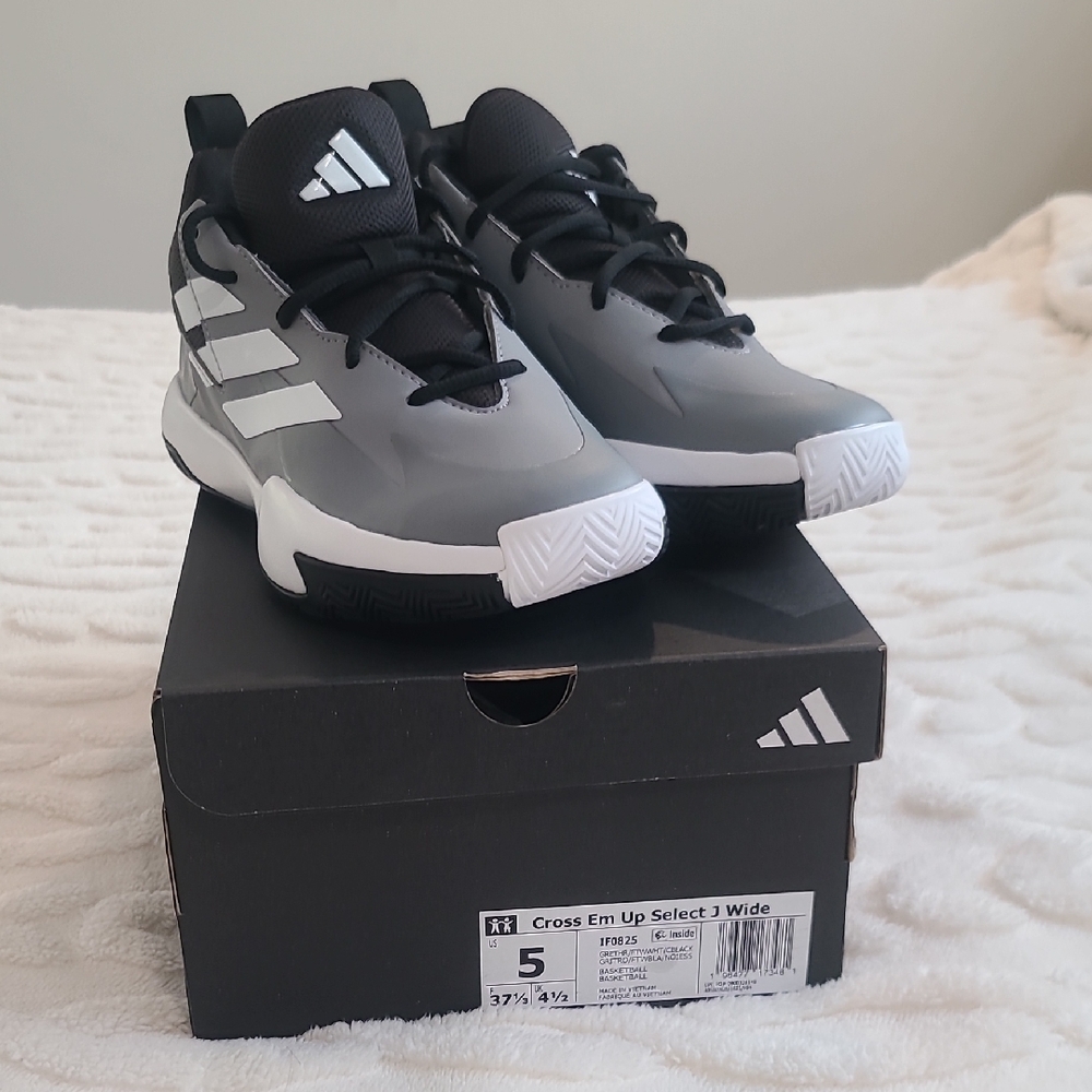 Adidas Kids' Gray and Black Sneakers